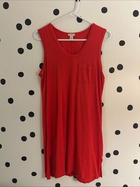 J. Crew Sleeveless Dark Orange Pocket Tank Dress - Women